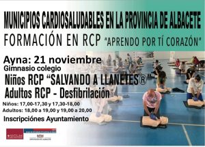 Aýna acogerá una jornada formativa en RCP dentro del programa “Municipios Cardiosaludables”
