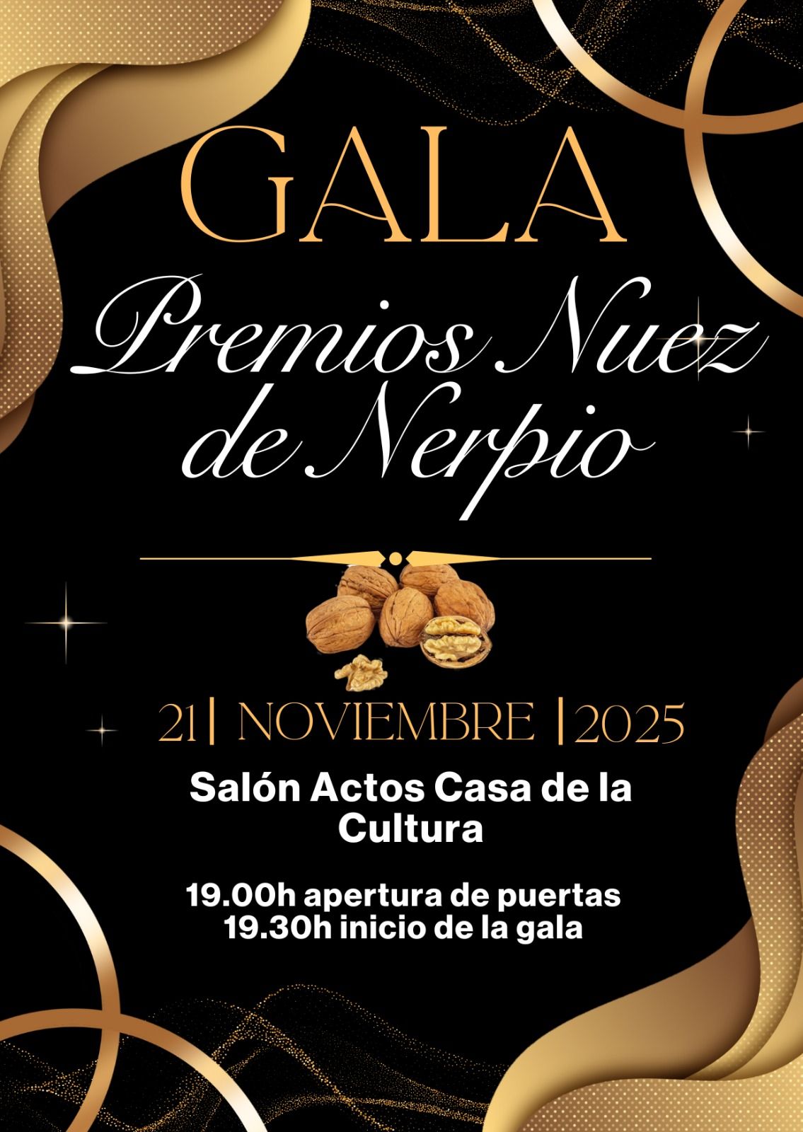 Cartel Gala Nuez de oro 2025