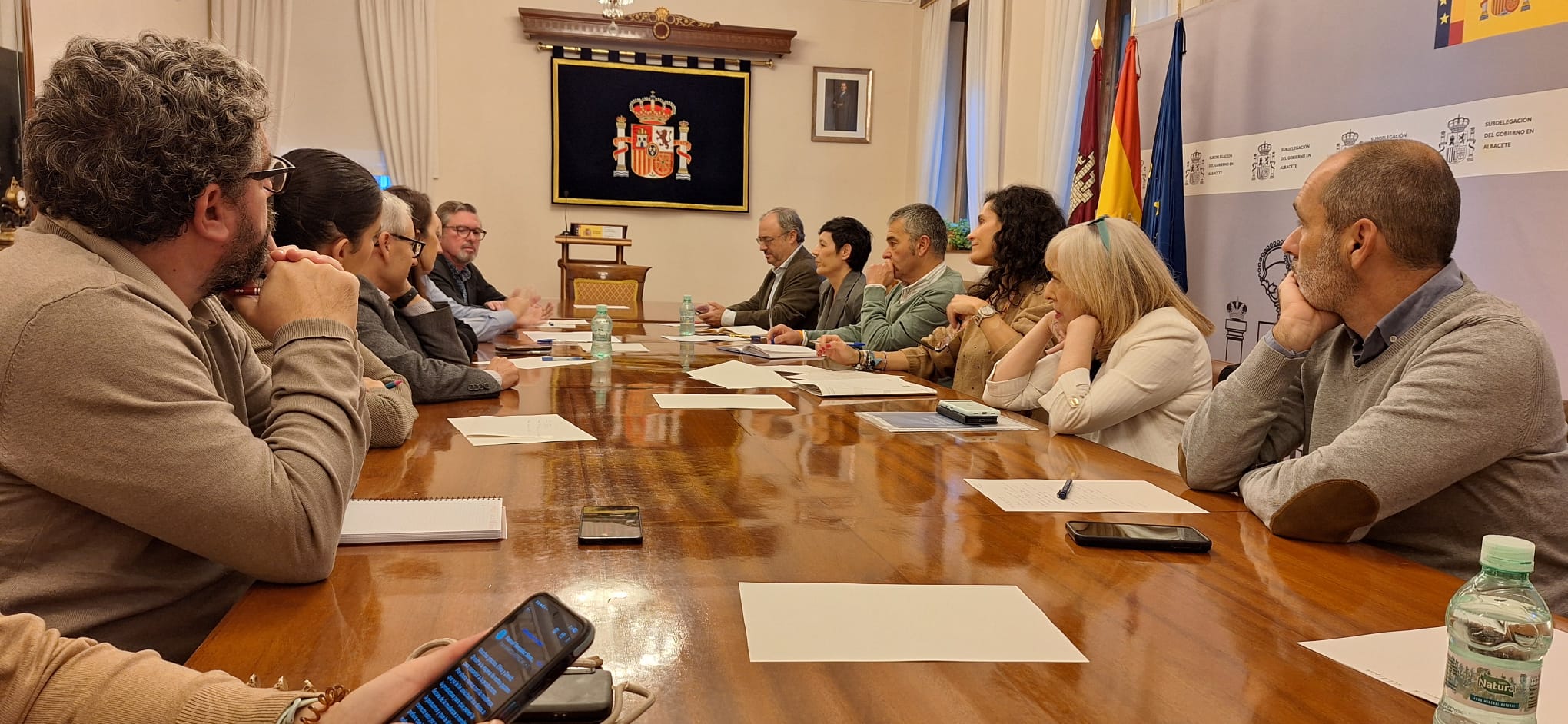 Mesa de trabajo en la Subdelegación del Gobierno en Albacete
