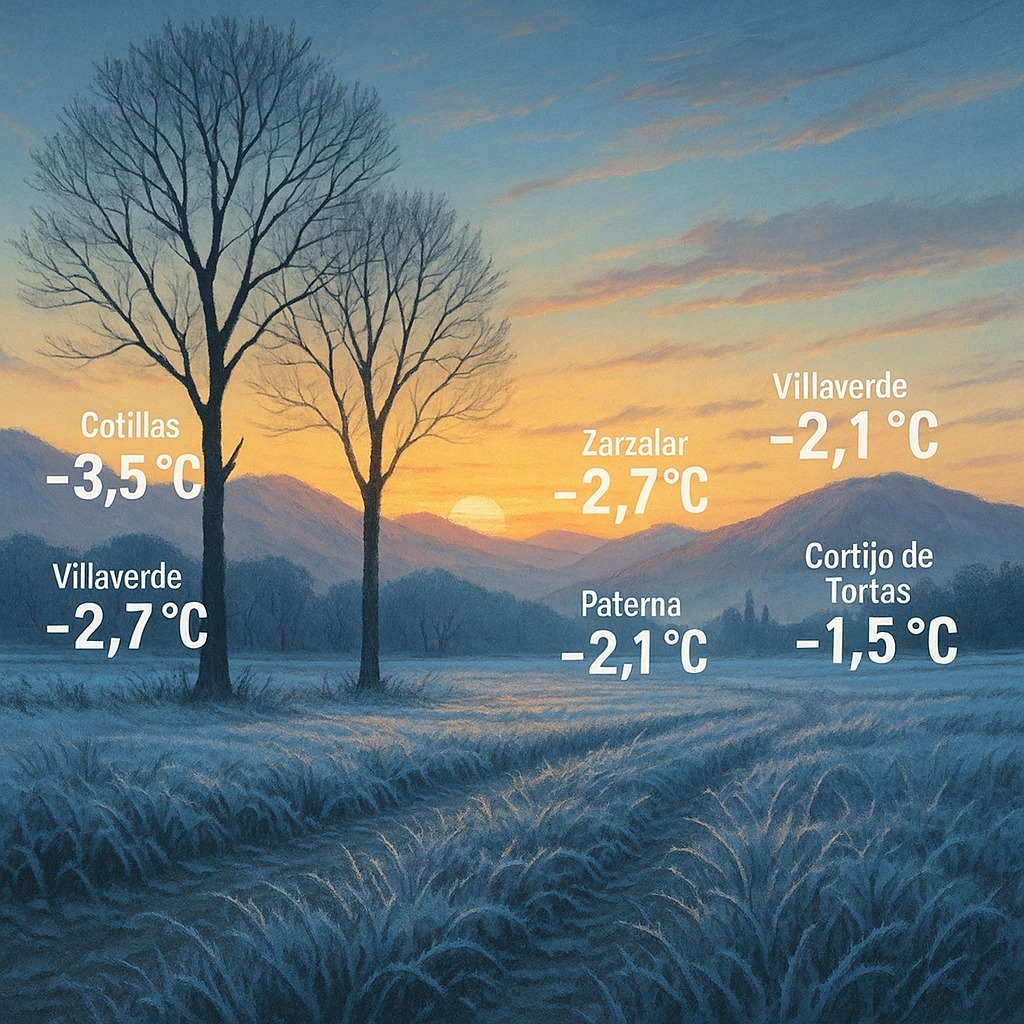 Temperaturas más bajas en la Sierra de Albacete.