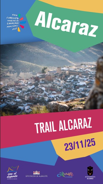 Cartel publicitario para la prueba IX CARRERA TRAIL ALCARAZ