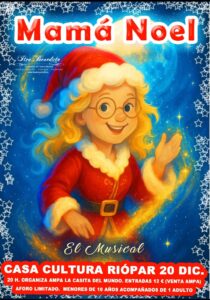 El musical infantil “Mamá Noel” llenará de magia navideña la Casa de la Cultura de Riópar.
